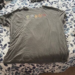 American Eagle Outfitters Gray Graphic Tee